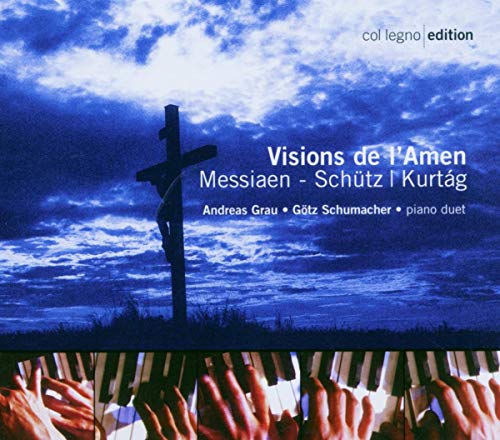 CD cover: a wooden cross against a cloudy blue sky, piano keys below.