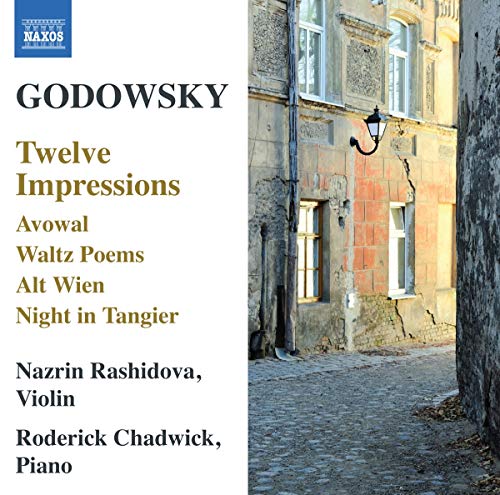 CD cover for Godowsky’s “Twelve Impressions” featuring a building facade.