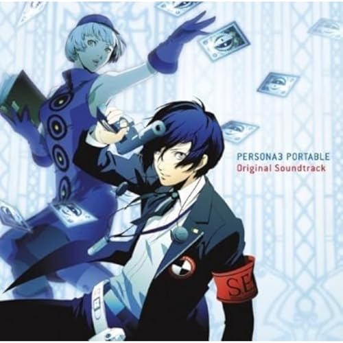 Persona 3 Portable soundtrack CD cover featuring two anime characters.