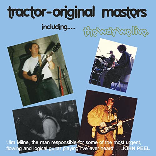 CD cover for Tractorās āOriginal Mastersā featuring band photos.