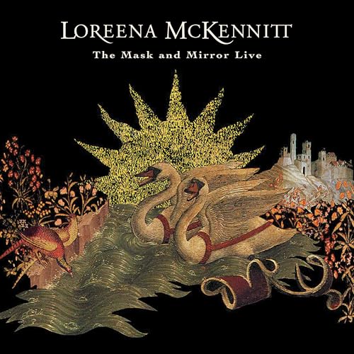 CD cover for Loreena McKennitt’s “The Mask and Mirror Live” with swans.