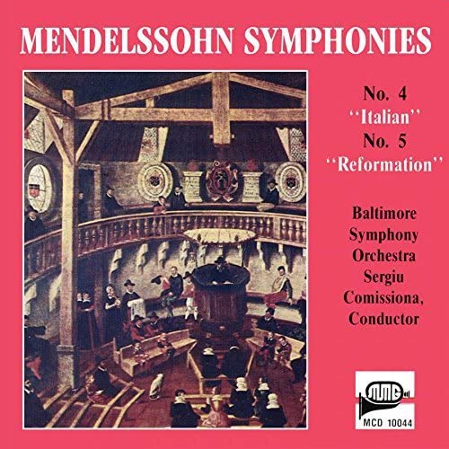 CD cover for Mendelssohn’s “Italian” Symphony, featuring a Renaissance painting.