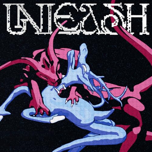 CD cover: two stylized, intertwined dragon-like creatures in red and blue.