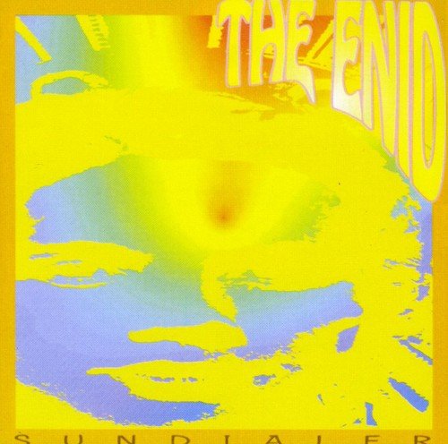 CD cover for The Enid’s “Sundialer” with abstract yellow and purple design.