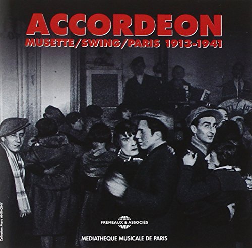 CD cover with a vintage black and white photo of musicians and audience.