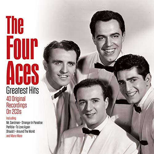 CD cover for The Four Aces’ “Greatest Hits” featuring four smiling men.