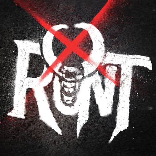 Dark album cover with white spray-painted "Runt" text and skull imagery.