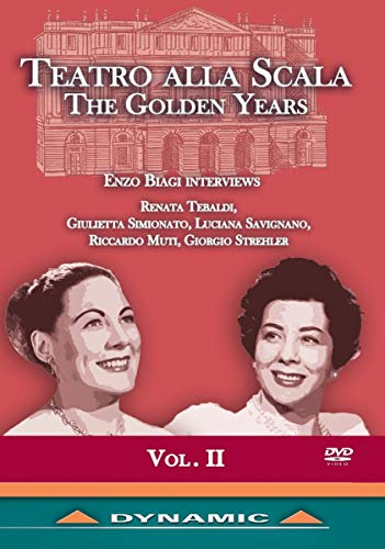 DVD cover for "Teatro Alla Scala The Golden Years Vol. II" featuring portraits.