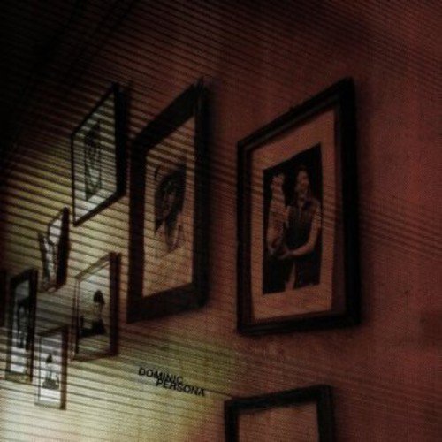 CD cover with multiple framed portraits on a textured wall.