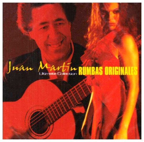CD cover featuring Juan Martin with a guitarist and dancer, red tones.