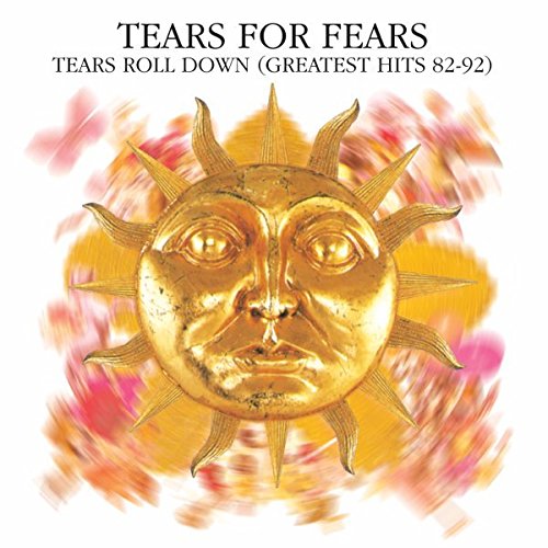 Tears Roll Down CD cover: golden sun face with blurred, colorful rays.