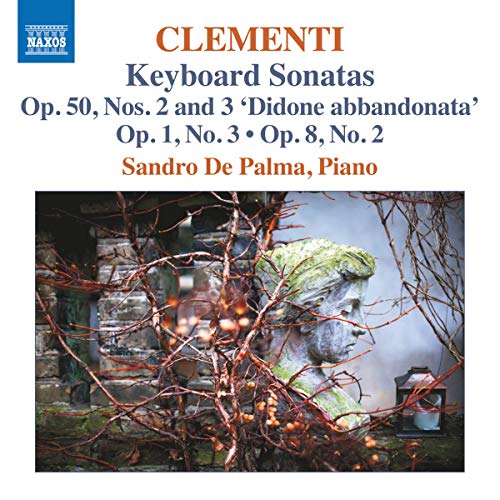 CD cover: Clementi keyboard sonatas performed by Sandro De Palma, with bust image.