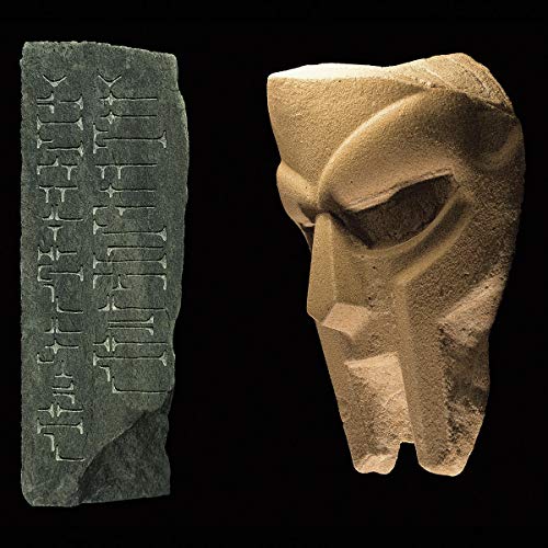 CD cover for MF Doom’s “Born Like This” featuring a stone mask.