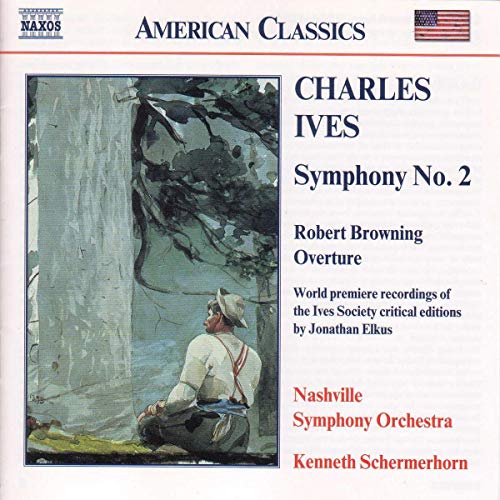 CD cover for Charles Ives’ Symphony No. 2, featuring a painting of a man.