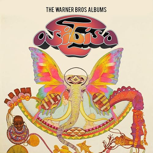 Osibisa album cover featuring colorful butterfly, elephant, and tribal imagery.