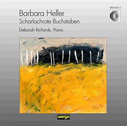 CD cover with abstract painting of black lines over yellow and gray.