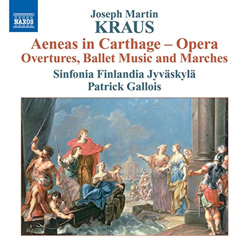 CD cover for Kraus’ “Aeneas” featuring a classical painting of figures.