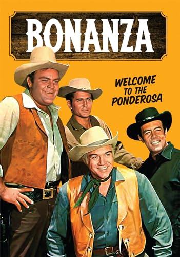 Bonanza" DVD cover featuring four cowboys in hats and western attire.