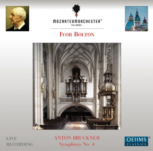 CD cover: Ivor Bolton conducting Brucknerās Symphony No. 4, cathedral image.