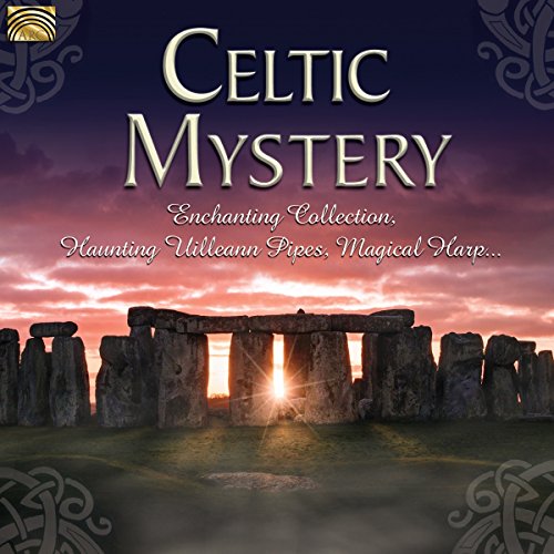 CD cover for “Celtic Mystery” featuring a stone circle at sunset.