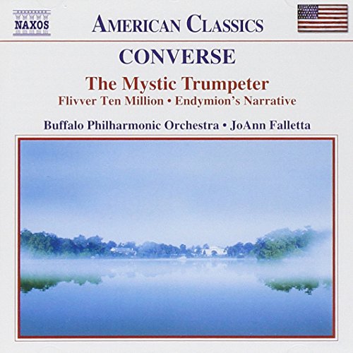 CD cover for Converse’s “The Mystic Trumpeter” with a misty landscape.