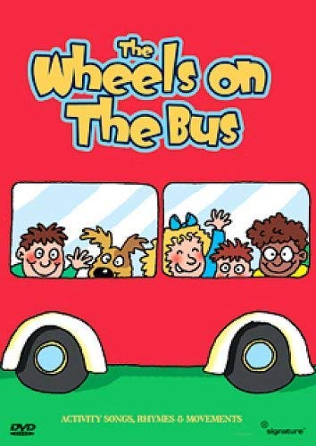 DVD cover for "The Wheels on the Bus" featuring cartoon children.