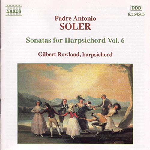 CD cover for Gilbert Rowland’s Soler harpsichord works, featuring a painting.