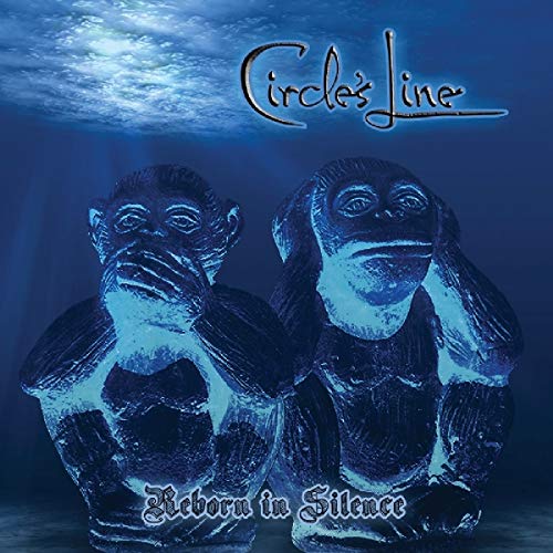 CD cover: two monkey statues with hands over eyes, blue tone.