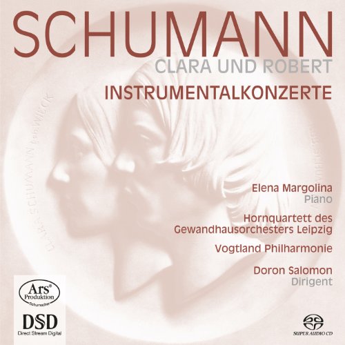 CD cover for Schumann instrumental concertos featuring Elena Margolina.