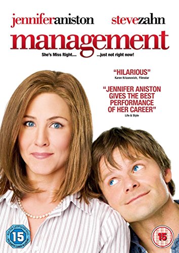 DVD cover for "Management" featuring Jennifer Aniston and Steve Zahn.