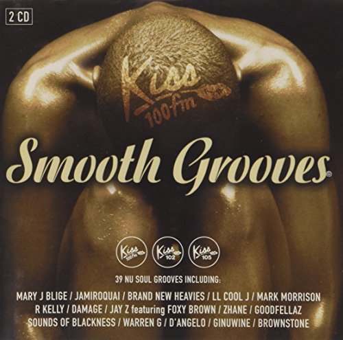 CD cover for "Kiss Smooth Grooves" featuring a golden-toned, muscular back.