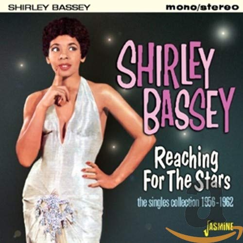 Shirley Bassey CD cover, posing in a silver dress, 1956-1962 collection.