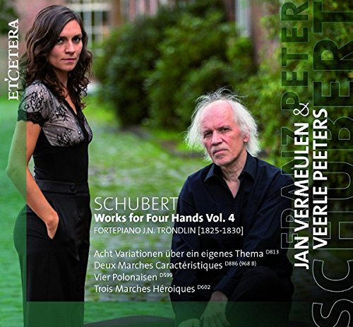 CD cover featuring portraits of Jan Vermeulen and Veerle Peeters, Schubert album.
