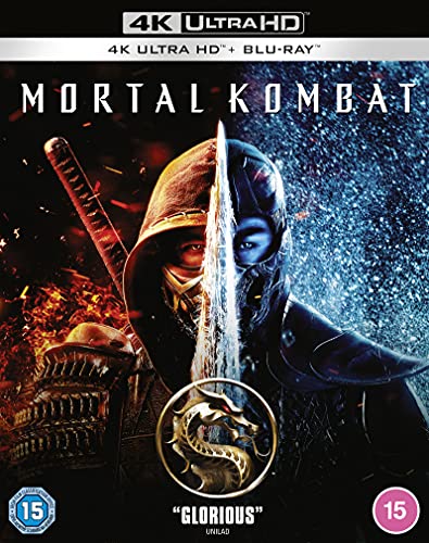 Mortal Kombat Blu-ray cover featuring Sub-Zero with a sword and dragon logo.
