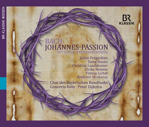 CD cover for Bach’s Johannes-Passion, featuring a crown of thorns image.