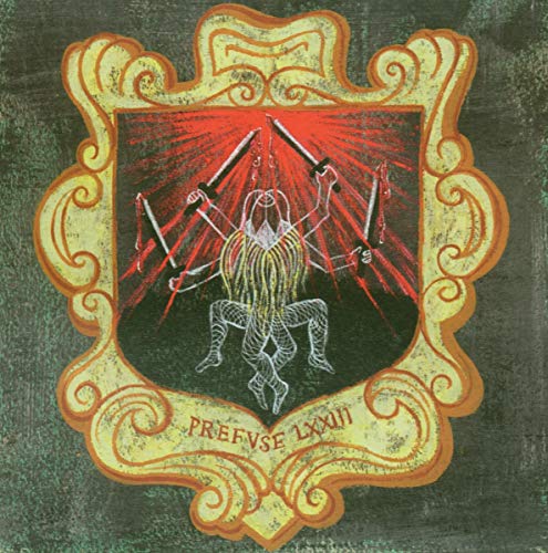 CD cover for Prefuse 73’s “Security Screenings” featuring a stylized shield design.