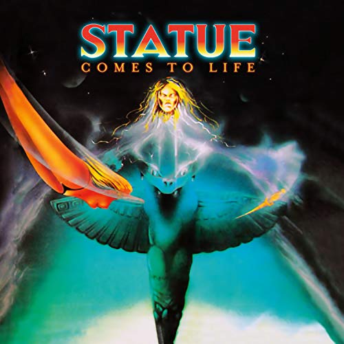 Album cover: winged figure with long hair emerging from smoky blue light.