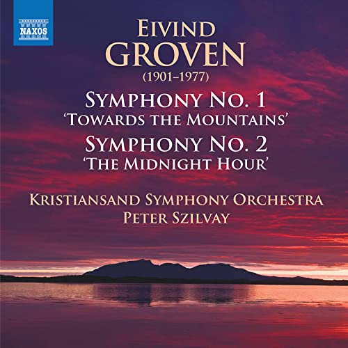 CD cover for Eivind Groven symphonies, featuring a mountain landscape.