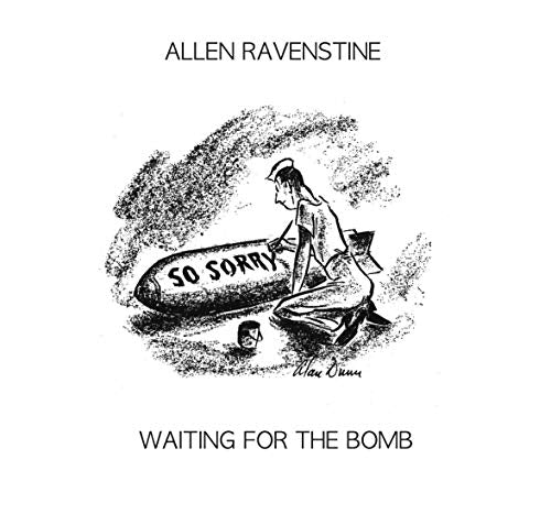 Black and white CD cover with a sketched figure near a bomb.