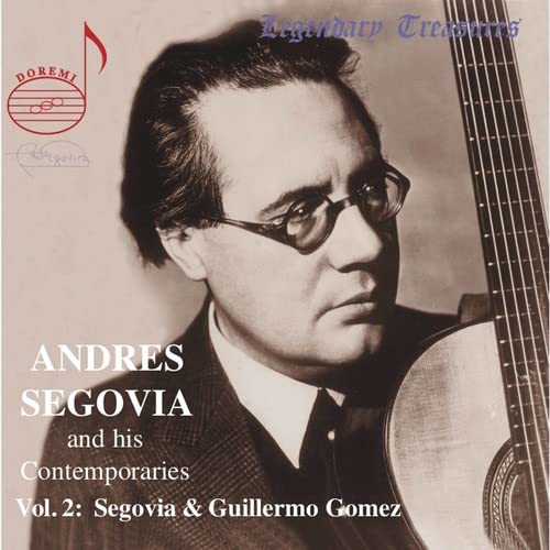 CD cover featuring a portrait of guitarist Andrés Segovia with his guitar.
