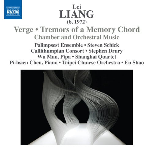 CD cover for Liang’s “Verge” featuring abstract white smoke imagery.