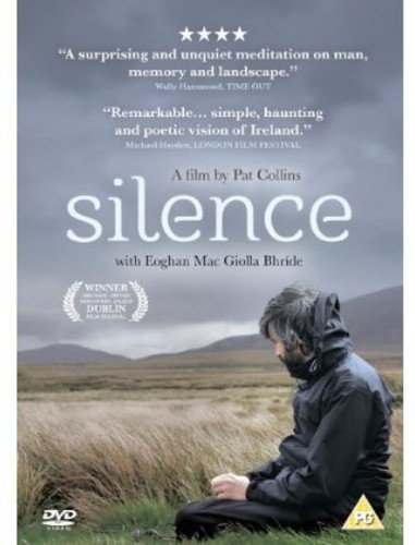 DVD cover for “Silence” featuring a man sitting in a landscape.
