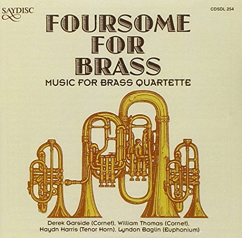CD cover for "Foursome For Brass" featuring illustrations of brass instruments.