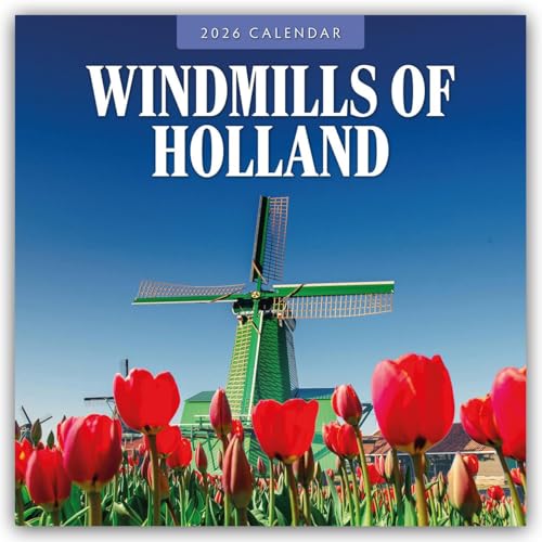 Windmills of Holland 2026 Square Wall Calendar