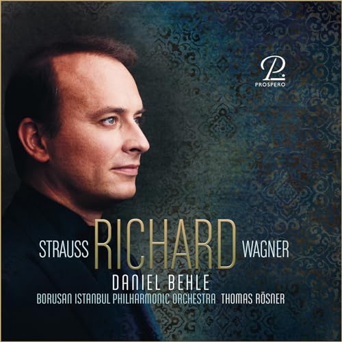 CD cover featuring portrait of Daniel Behle, text “Richard” and composers’ names.