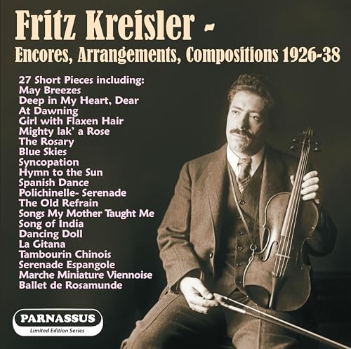 CD cover featuring violinist Fritz Kreisler in a vintage portrait.