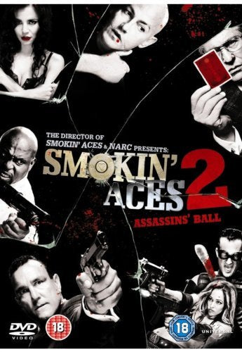 DVD cover art for Smokin Aces 2 featuring a collage of characters with weapons.