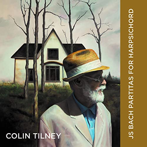 CD cover featuring a portrait of Colin Tilney and a house in a landscape.