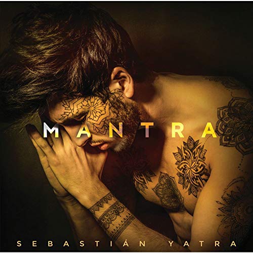 Sebastian Yatra album cover, “Mantra”, featuring a tattooed man in profile.