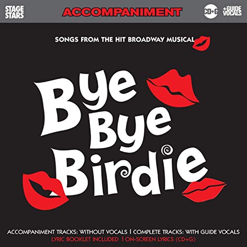 CD cover for "Bye Bye Birdie" karaoke backing tracks, red lips design.